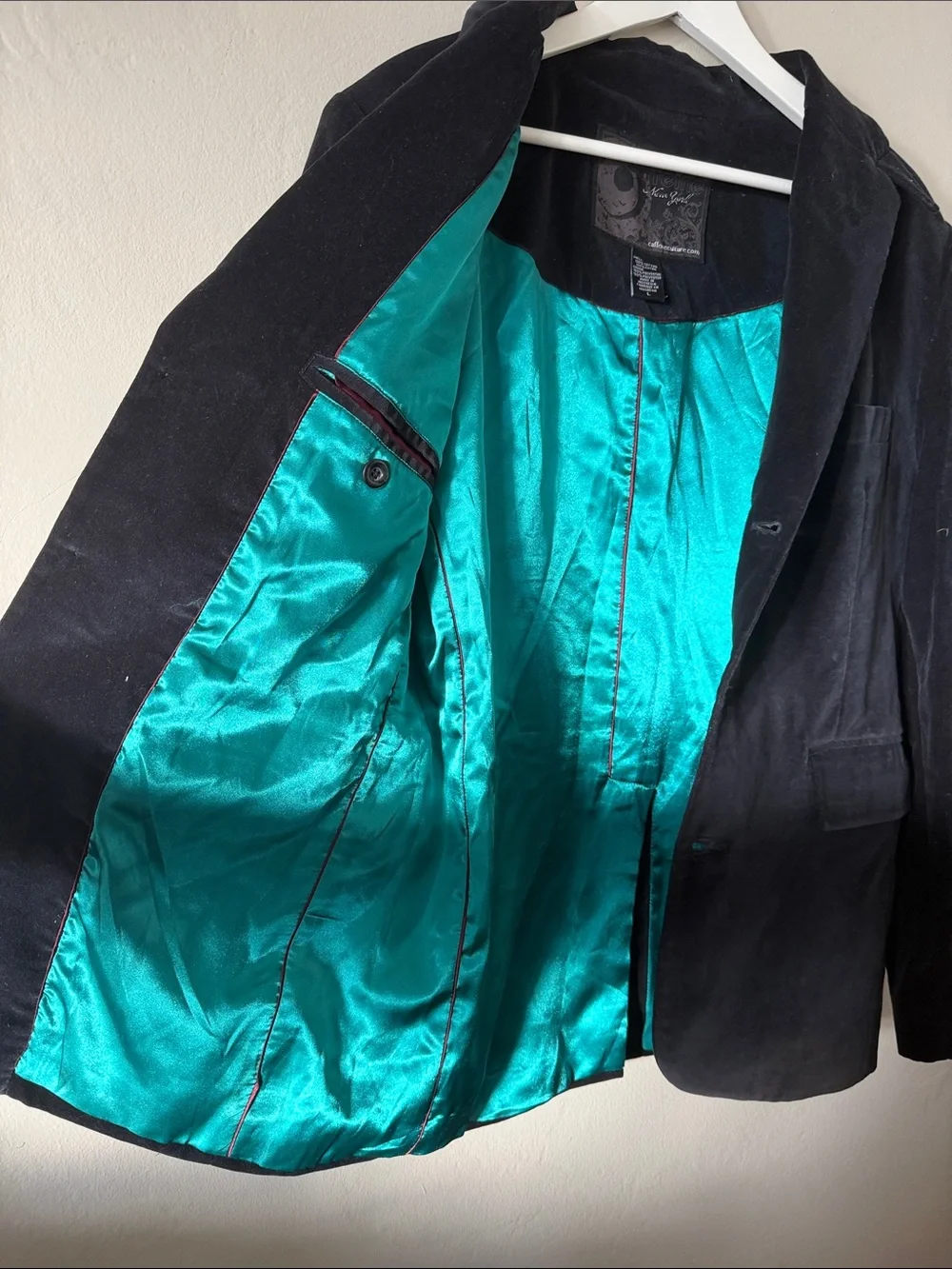 Caffeine Navy Velvet Sport Coat with Classic Three-Button Front